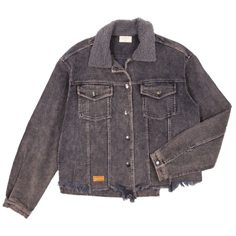 Acid Wash Jacket - Ash