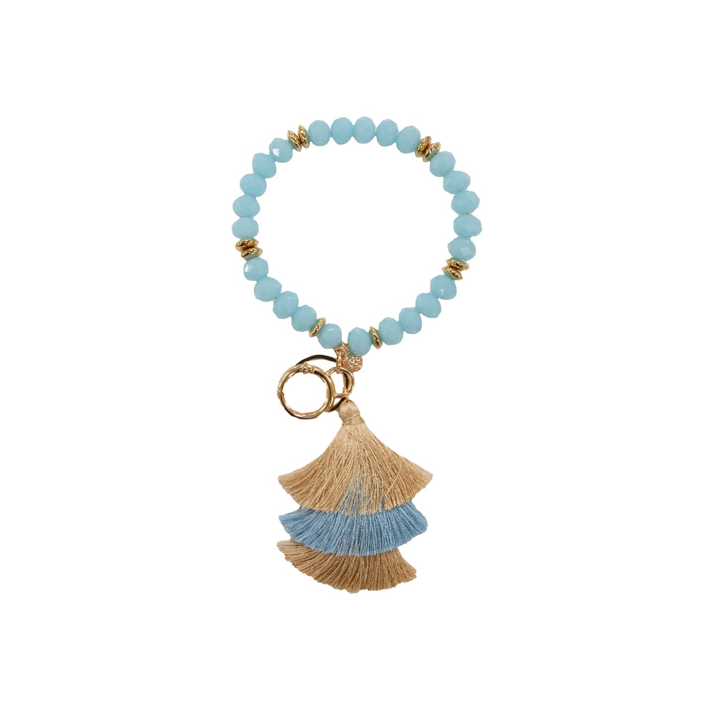 Crystal Bangle Bead Keychains