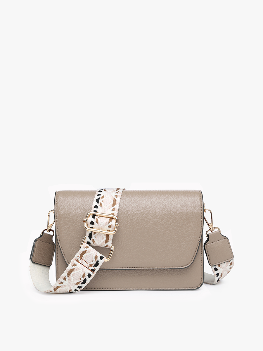 M2278 Noah Flapover Crossbody w/ Guitar Strap: Seafoam