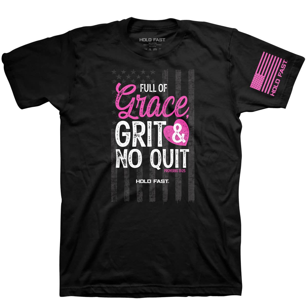 HOLD FAST Womens T-Shirt Grace & Grit: Black