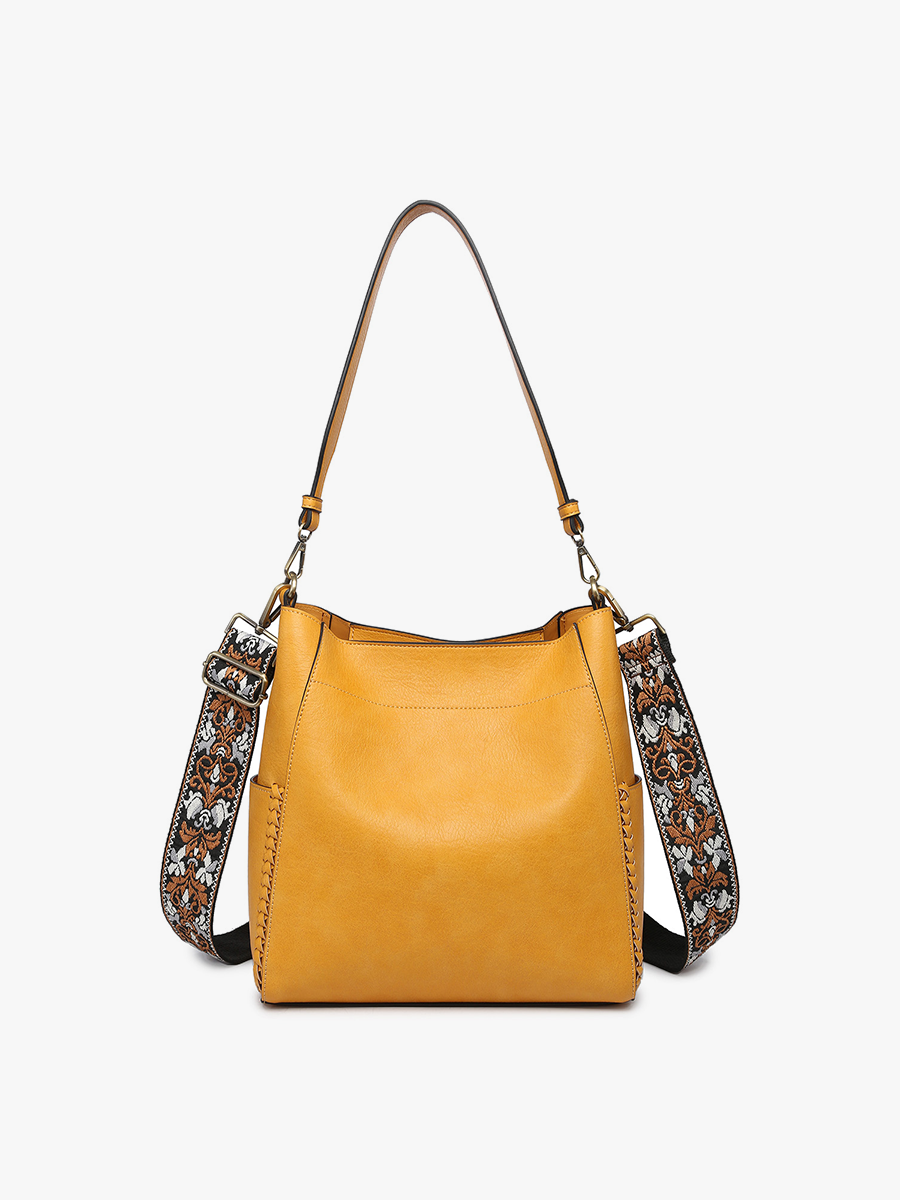 M2070 Penny 2-in-1 Bucket Bag w/ Guitar Strap: Melon