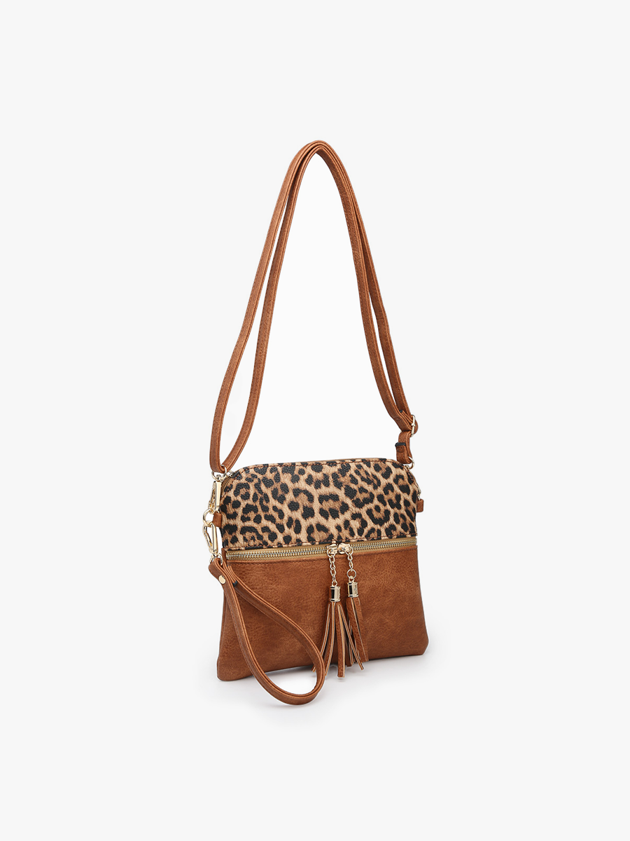M1785 Tara Double Zip Crossbody/Wristlet: Penny