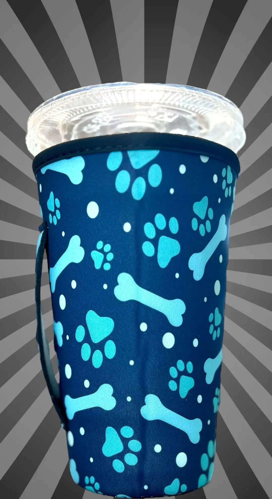 20 OZ Blue Paw Print Insulated Cup Cover Sleeve