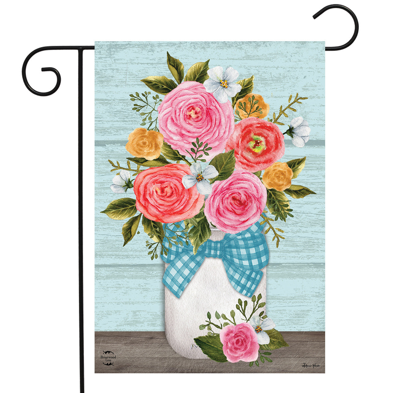 Rose Jar Spring Garden Flag