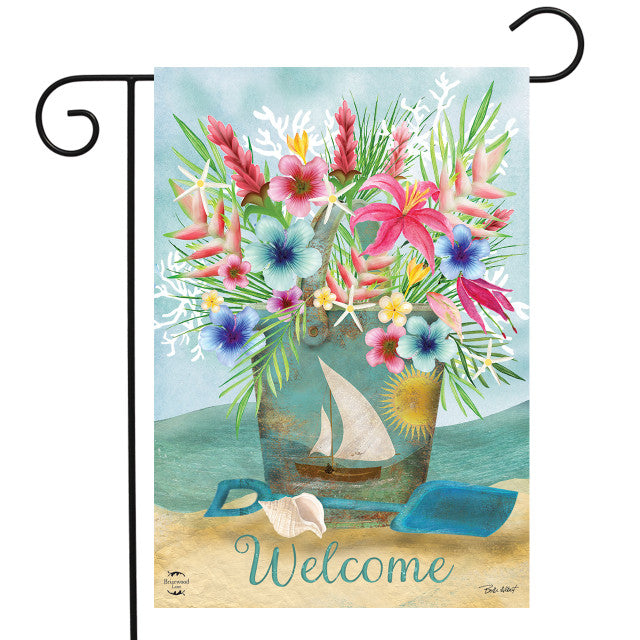 Coastal Flowers Summer Garden Flag