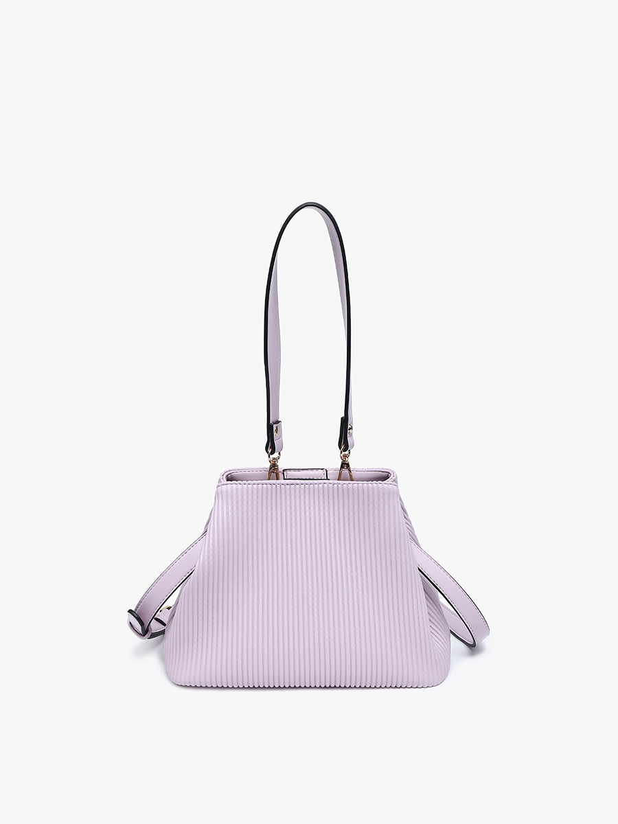 Dove Pleated Satchel w/ Large Handle