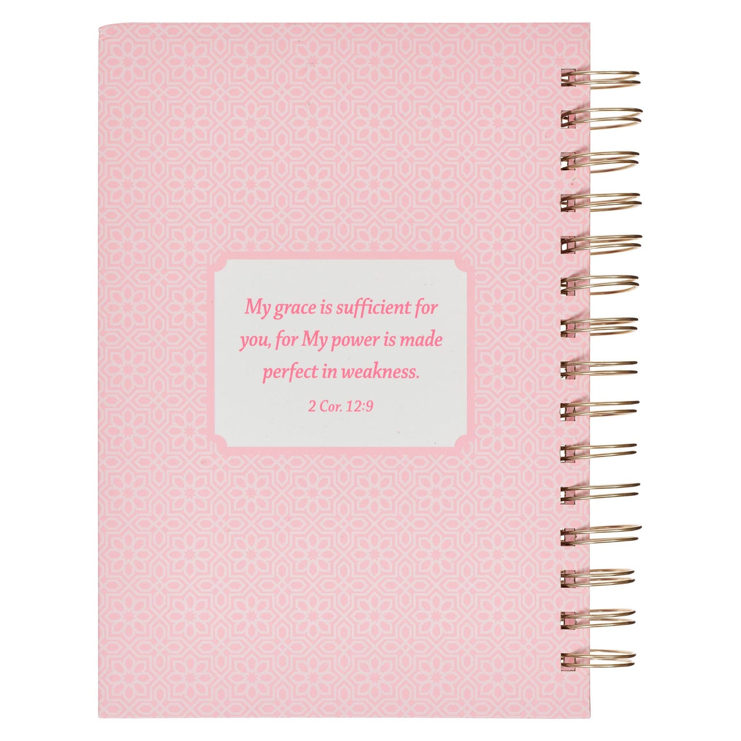 Journal Wirebound Pink My Grace 2 Cor. 12:9