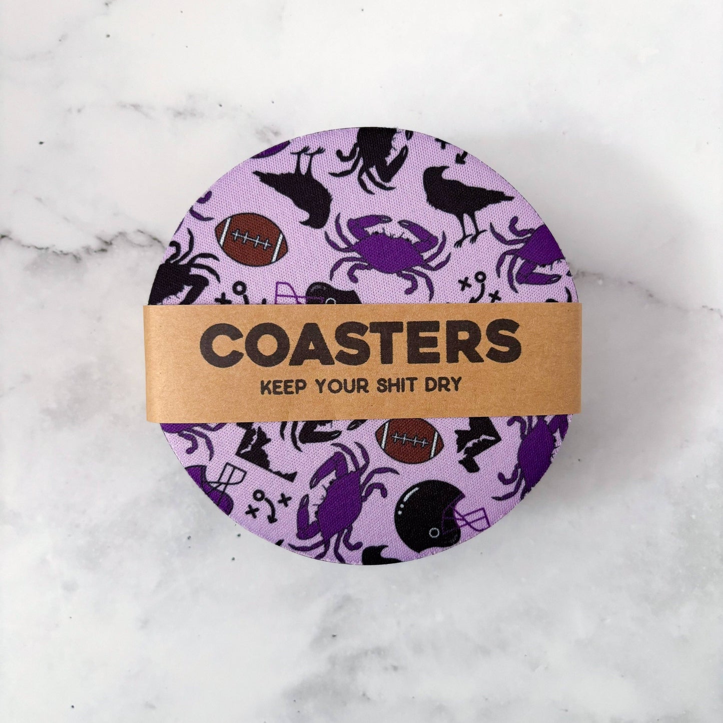 Baltimore Ravens Football Coasters