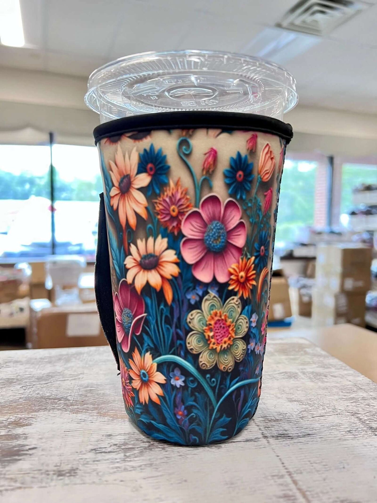 20 OZ 3D Flowers Insulated Cup Cover Sleeve