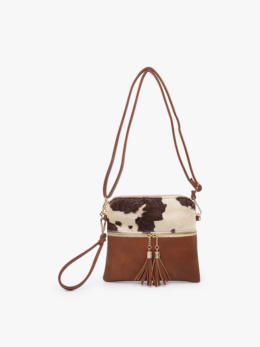 M1785 Tara Double Zip Crossbody/Wristlet: Penny