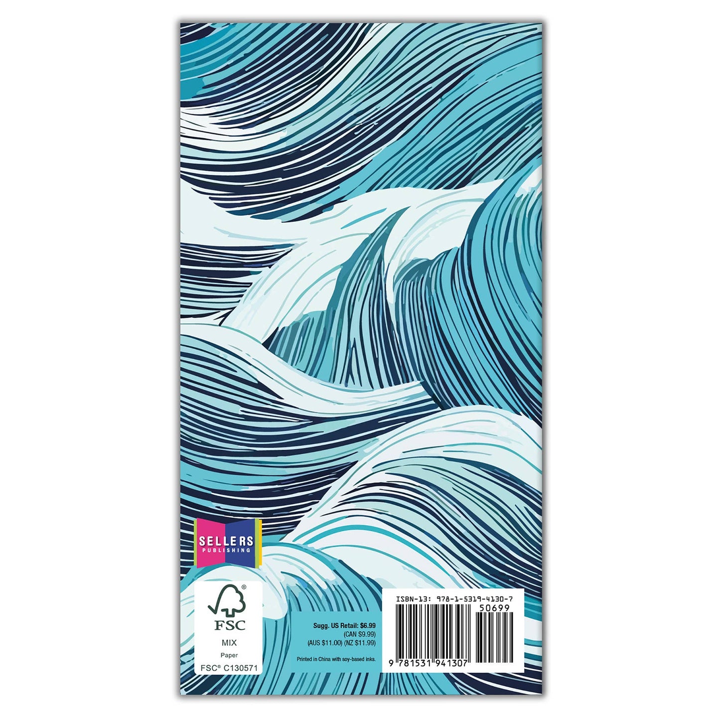 2025 Ocean Swell Two-Year-Plus Pocket Planner: Lay-Flat Binding / Weekly / English