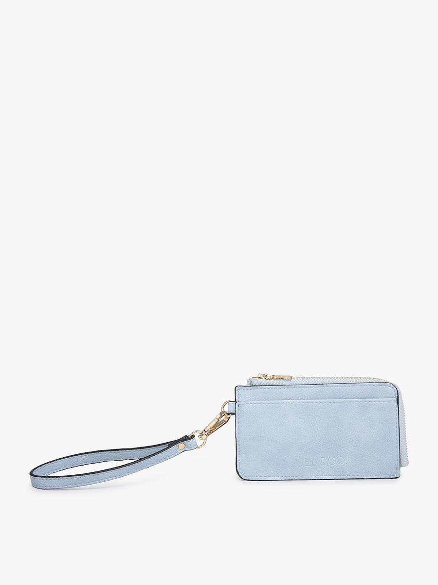 WL2081 Annalise Wallet w/ Cardholders & Zip Compartment: Sky Blue