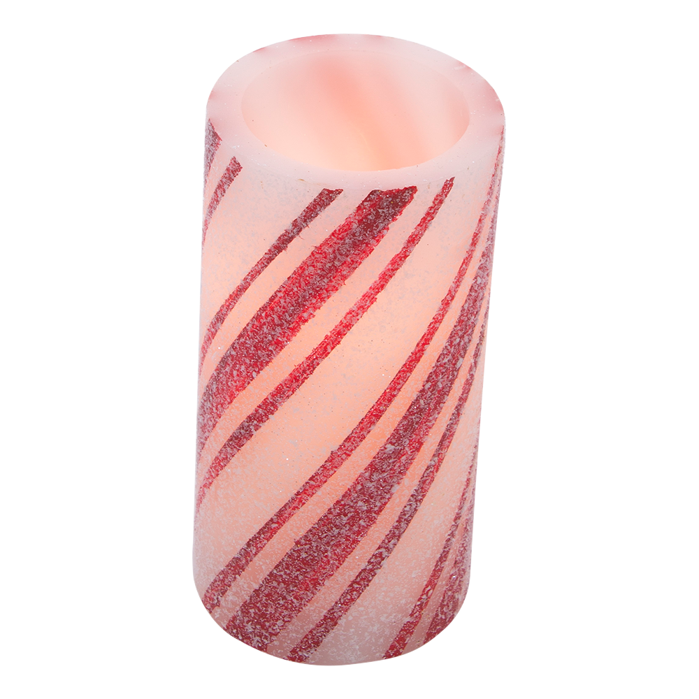 Multi-Stripe Candy Cane Pillar - 3 x 6 in