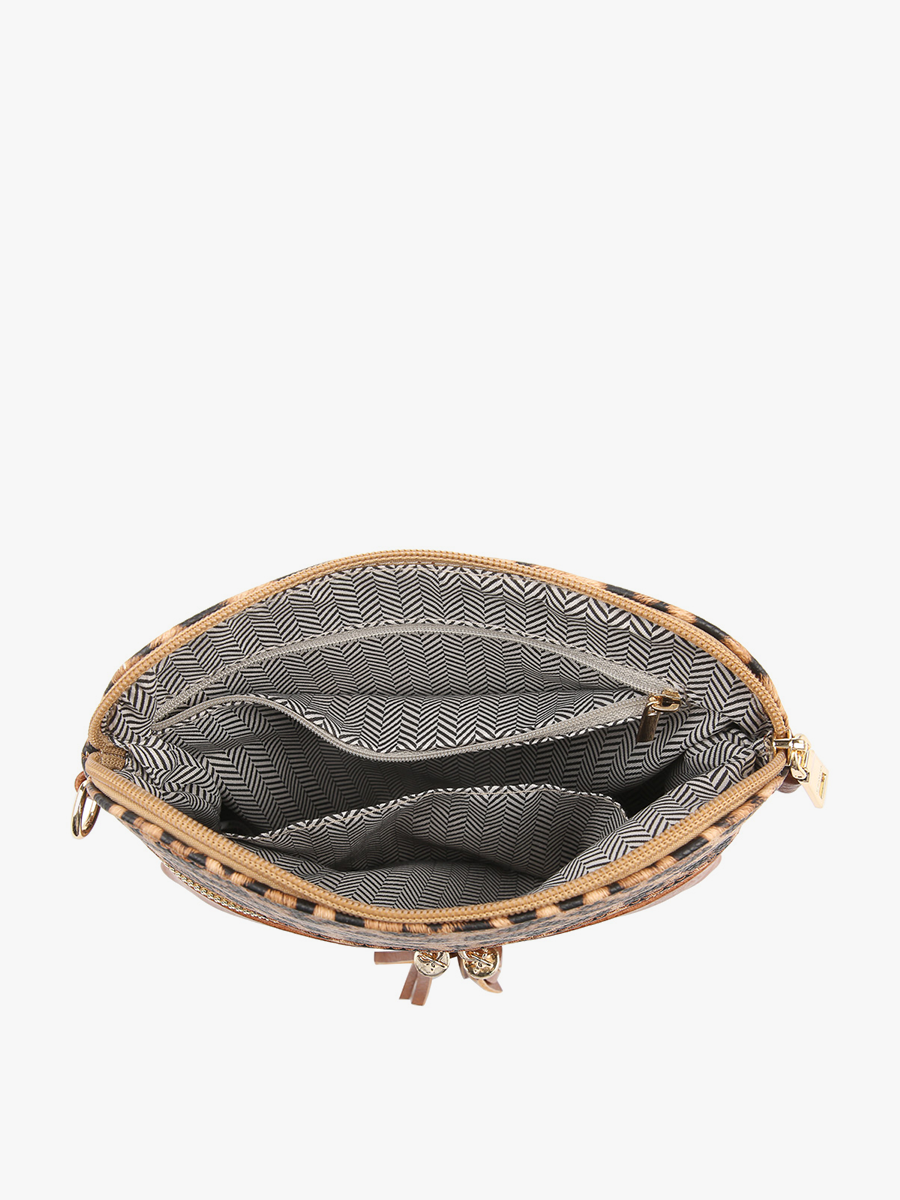 M1785 Tara Double Zip Crossbody/Wristlet: Penny