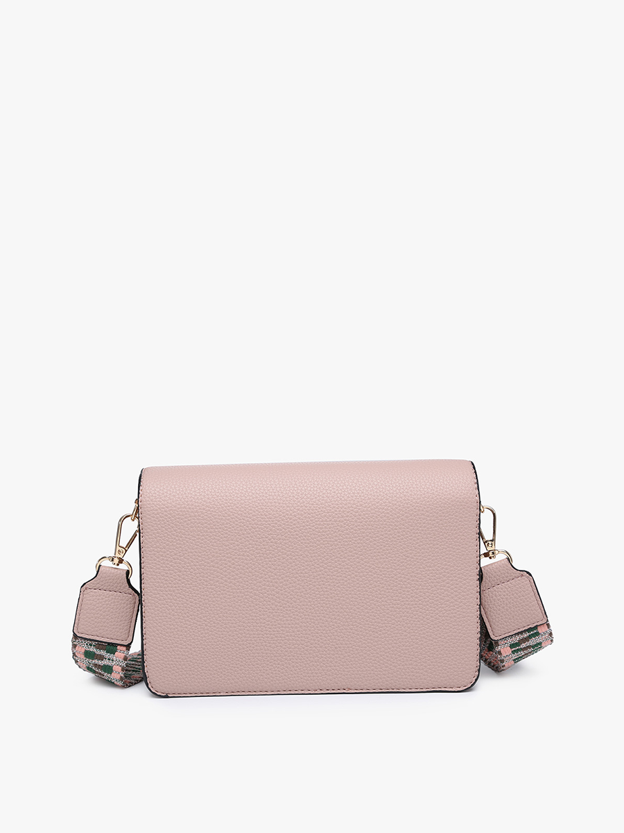 M2278 Noah Flapover Crossbody w/ Guitar Strap: Seafoam