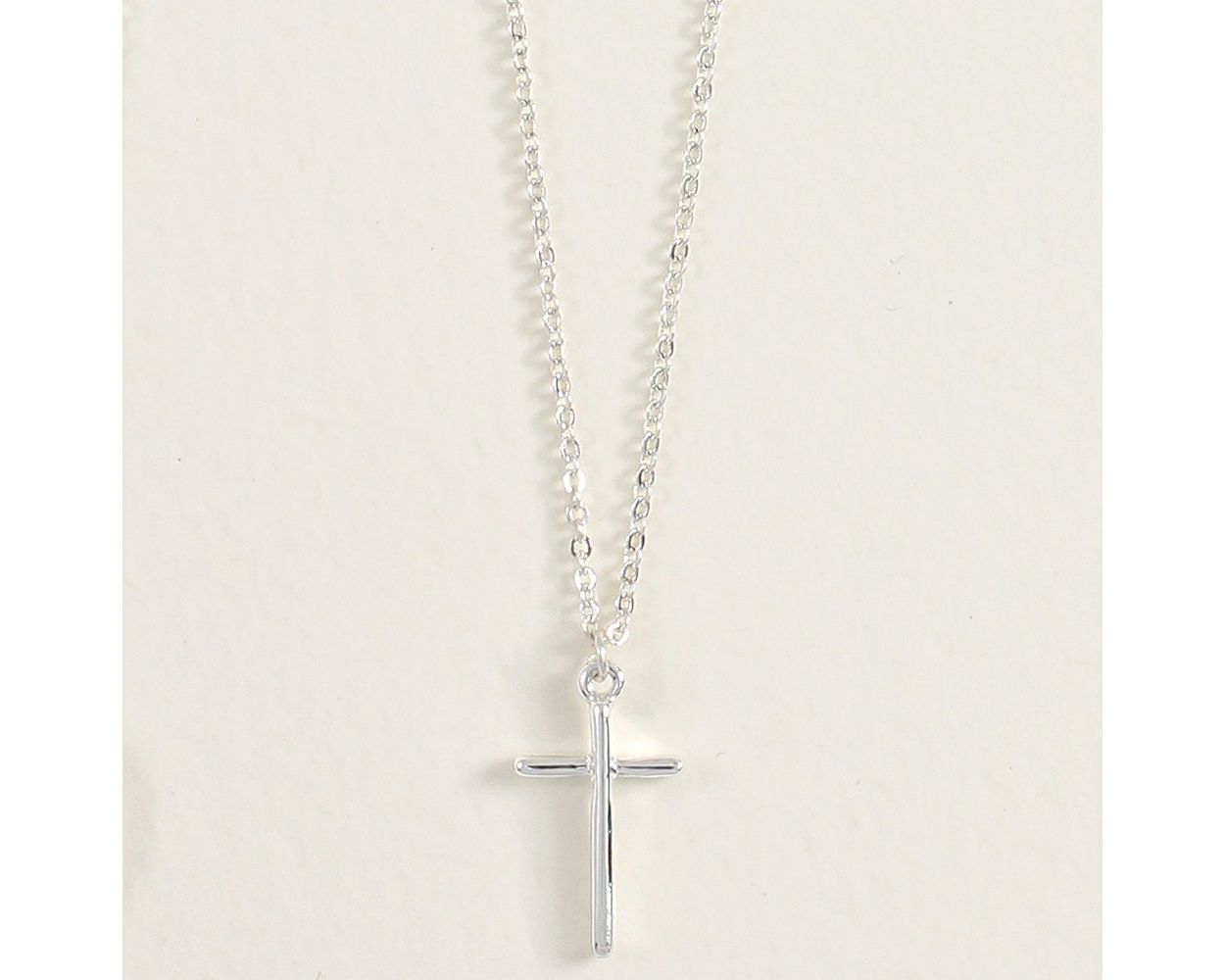 Classic Silver Cross Necklace