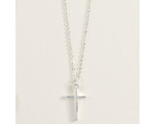 Classic Silver Cross Necklace