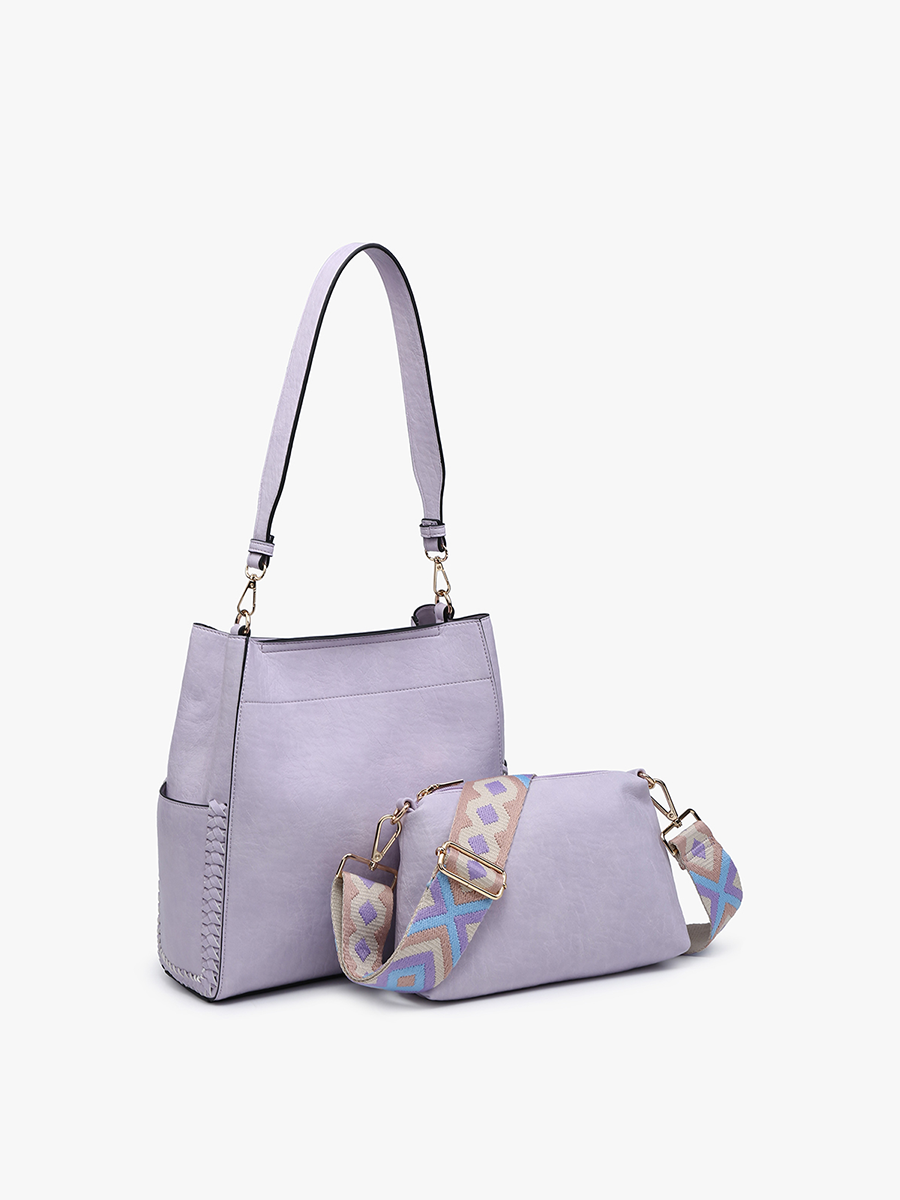 M2070 Penny 2-in-1 Bucket Bag w/ Guitar Strap: Melon