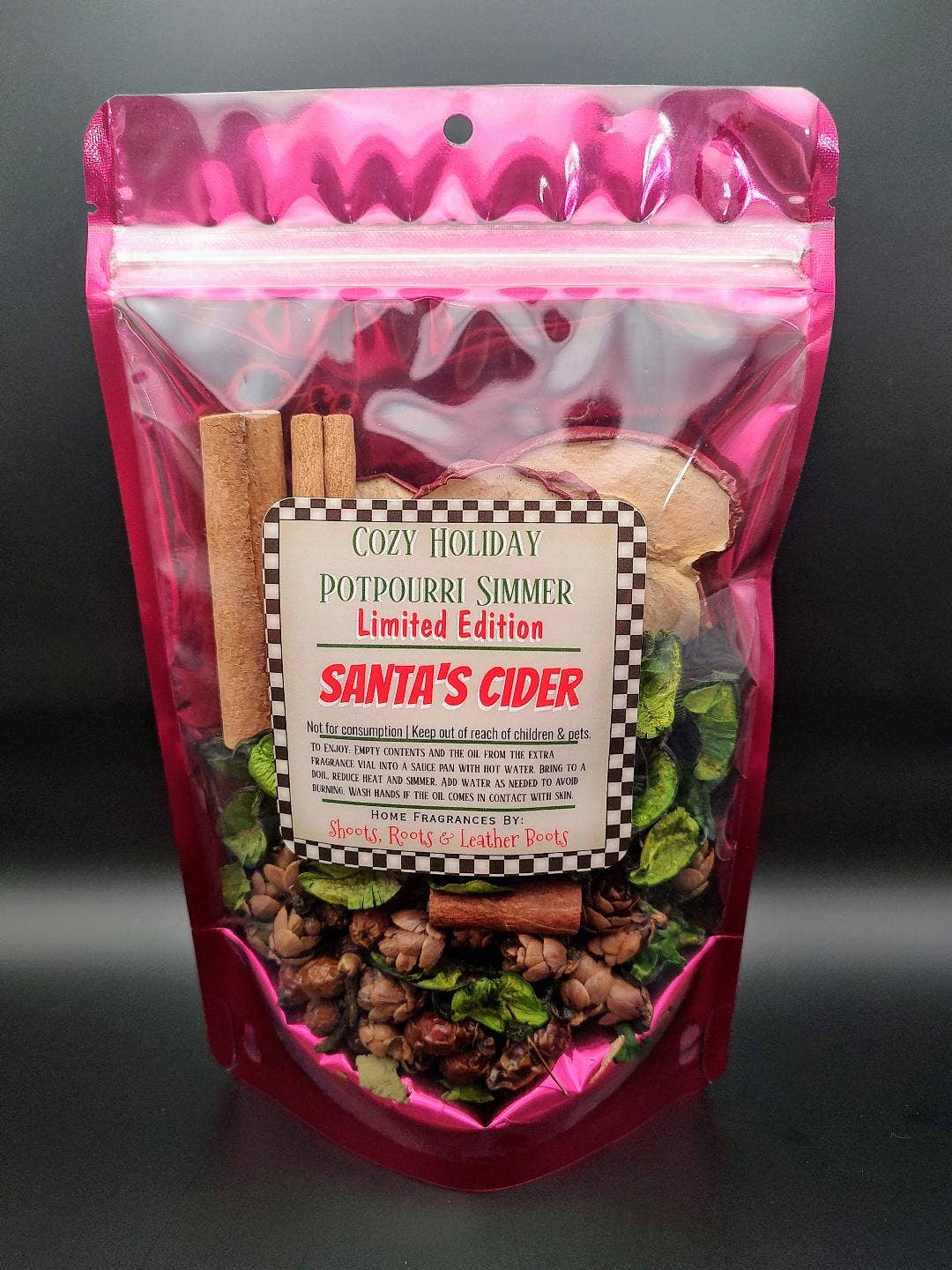 Cozy Holiday Simmering Potpourri- Santa's Cider 4 oz.