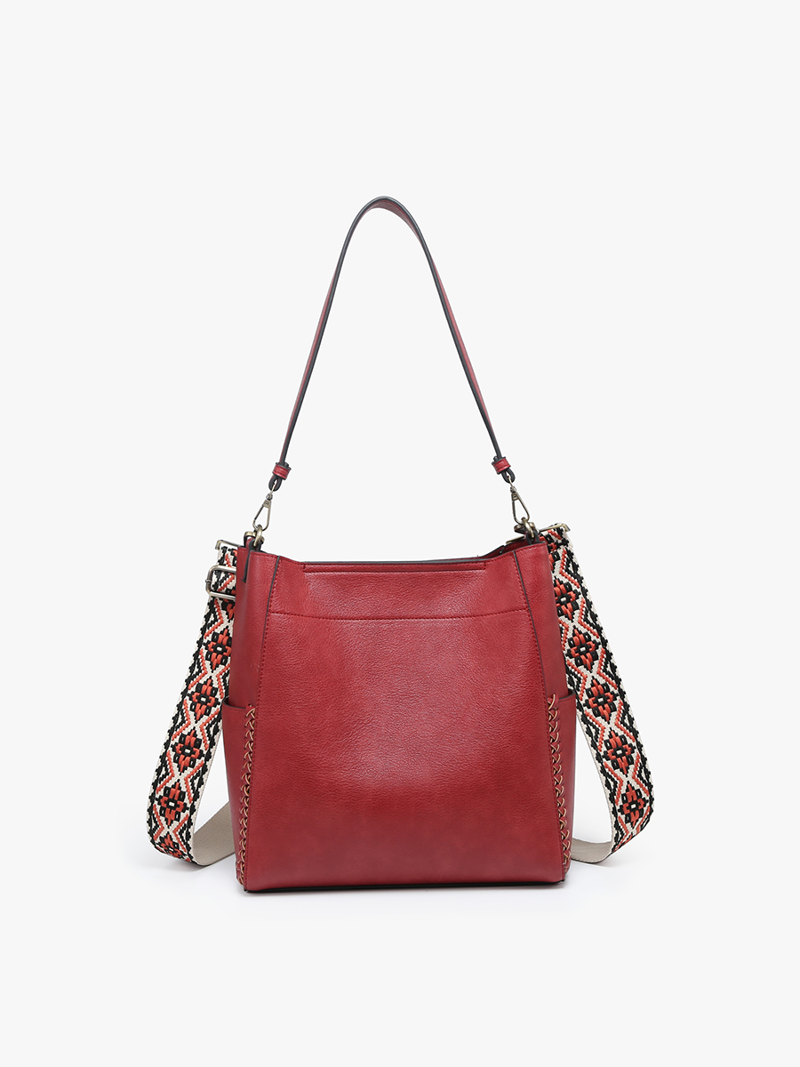 M2070 Penny 2-in-1 Bucket Bag w/ Guitar Strap: Melon