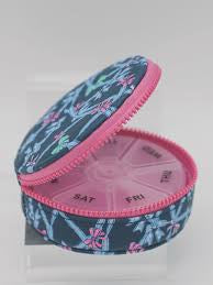 Navy with Ribbons Pill Box