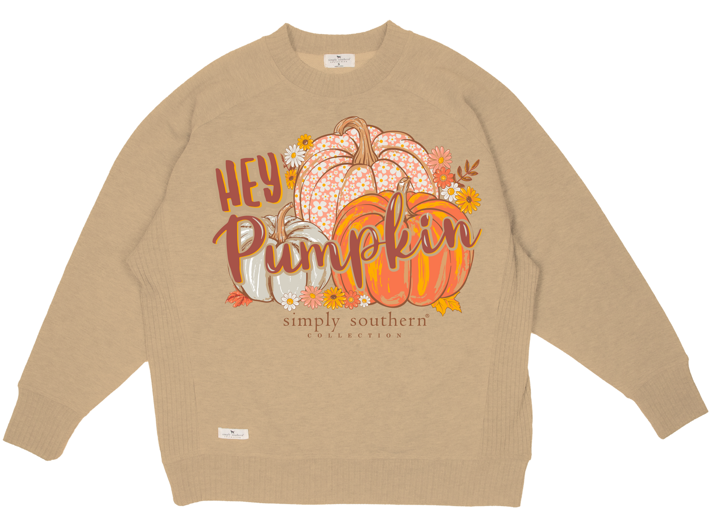 "Hey Pumpkin" Ribbed Crew Pullover