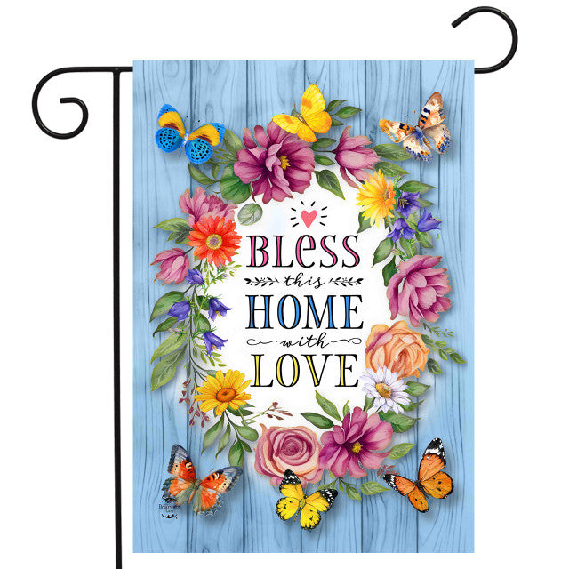 "Bless This Home With Love" Garden Flag