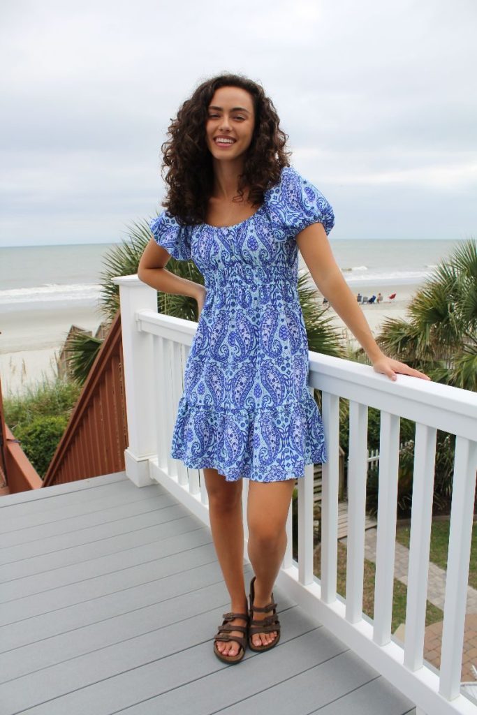 Paisley Tie Back Dress