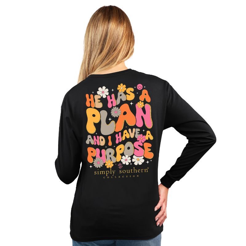 "He Has a Plan and I Have a Purpose" Long Sleeve Shirt