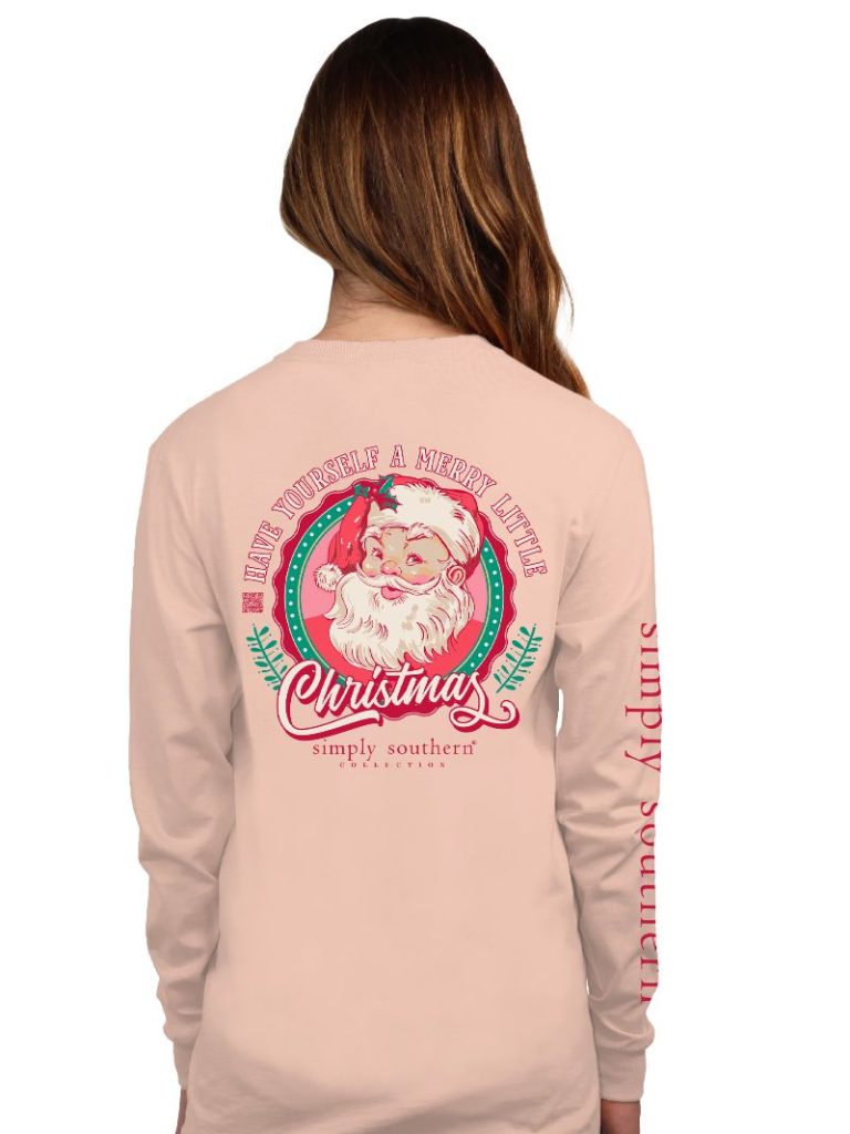 "Have Yourself a Merry Little Christmas" Retro Santa Long Sleeve