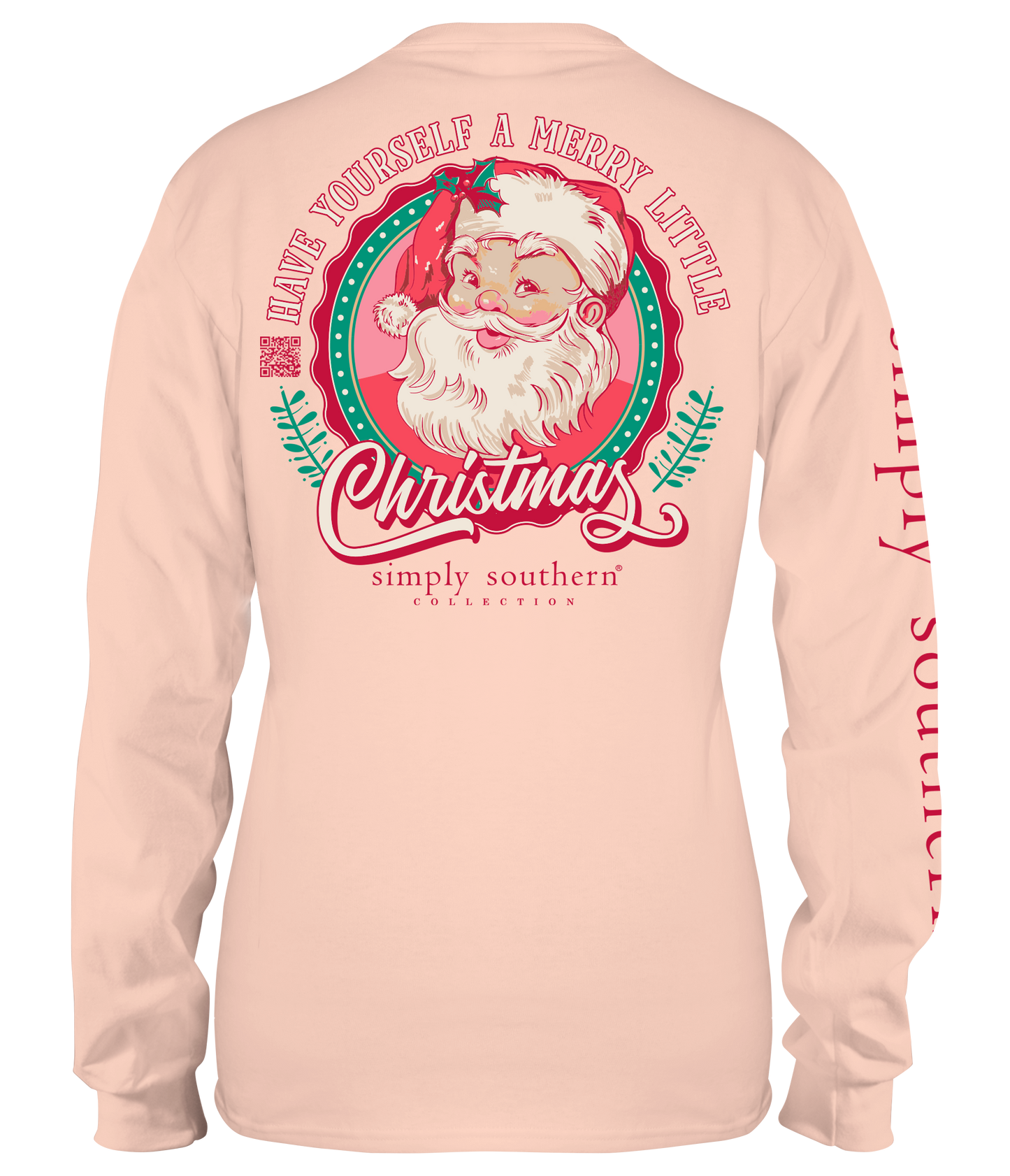"Have Yourself a Merry Little Christmas" Retro Santa Long Sleeve