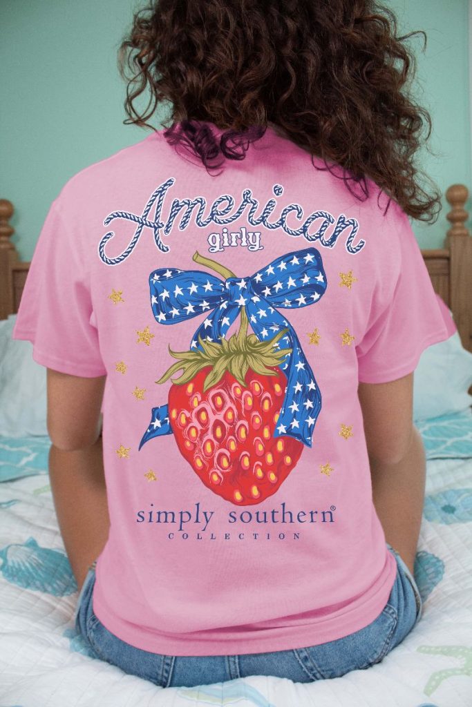 "American Girly" Strawberry Shirt