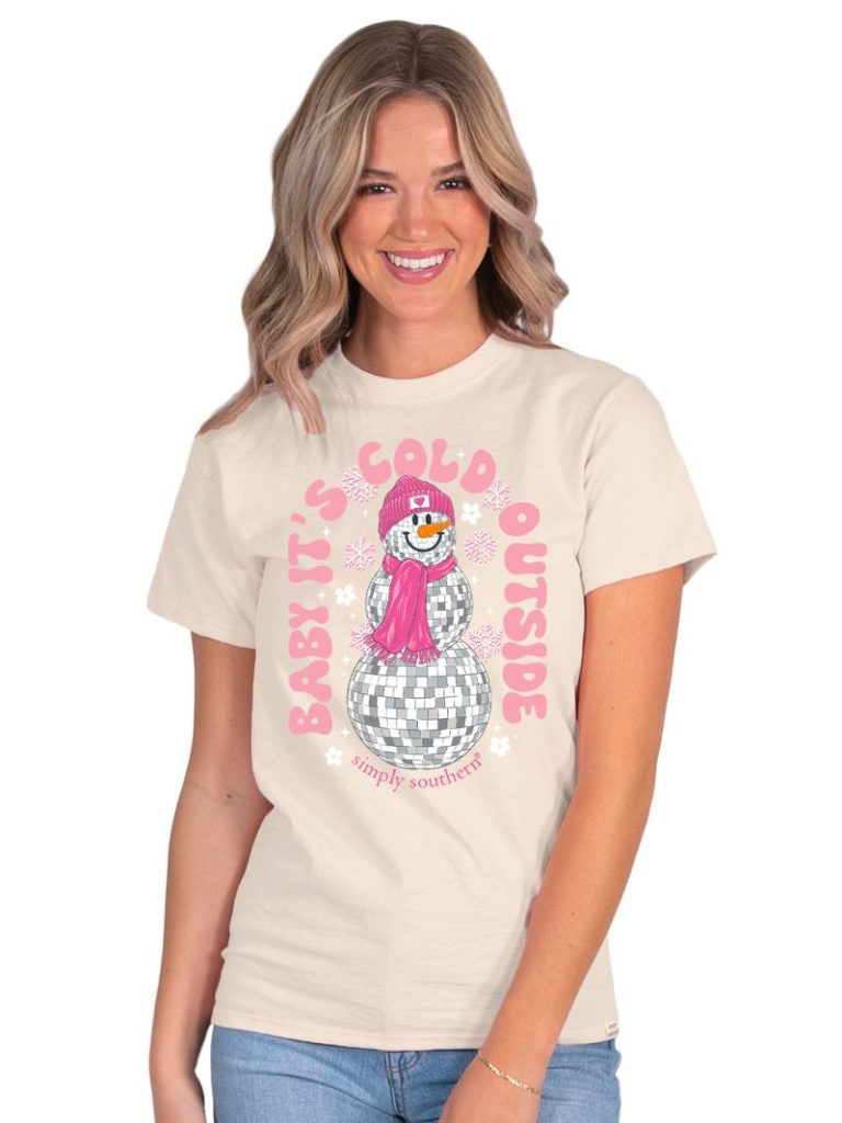 "Baby It's Cold Outside" Disco Snowman Shirt