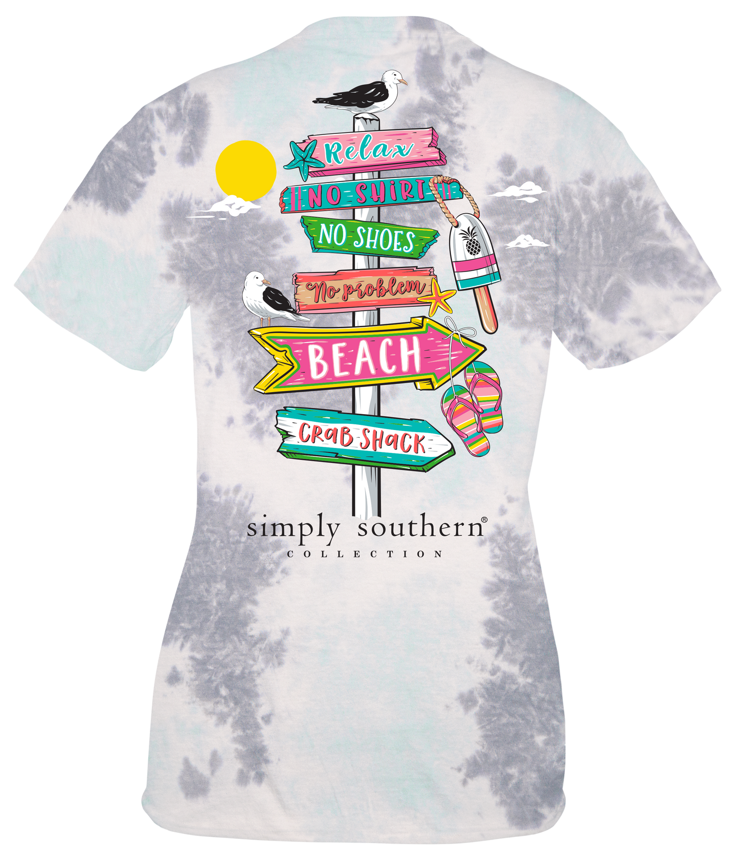 Salty Beach Sign Tie Dye Shirt