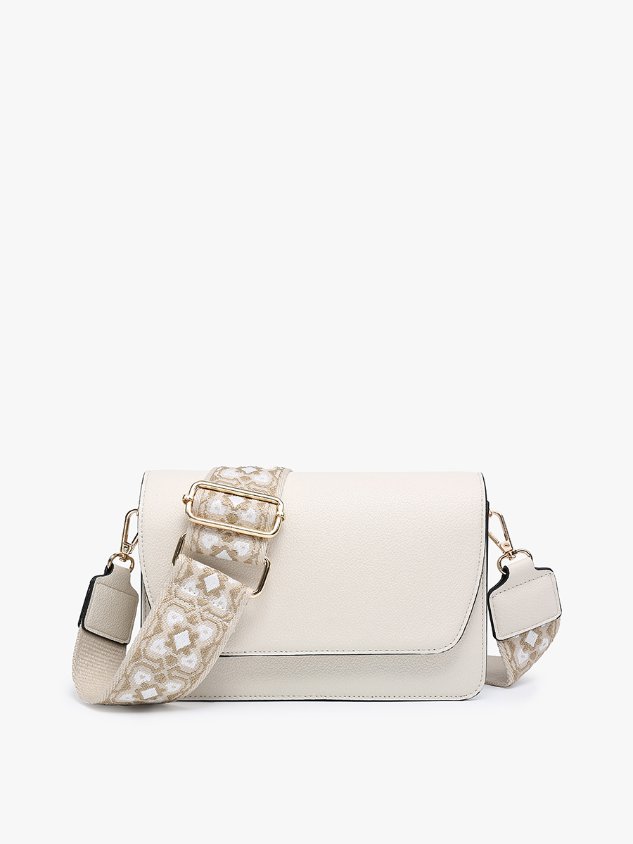 M2278 Noah Flapover Crossbody w/ Guitar Strap: Seafoam