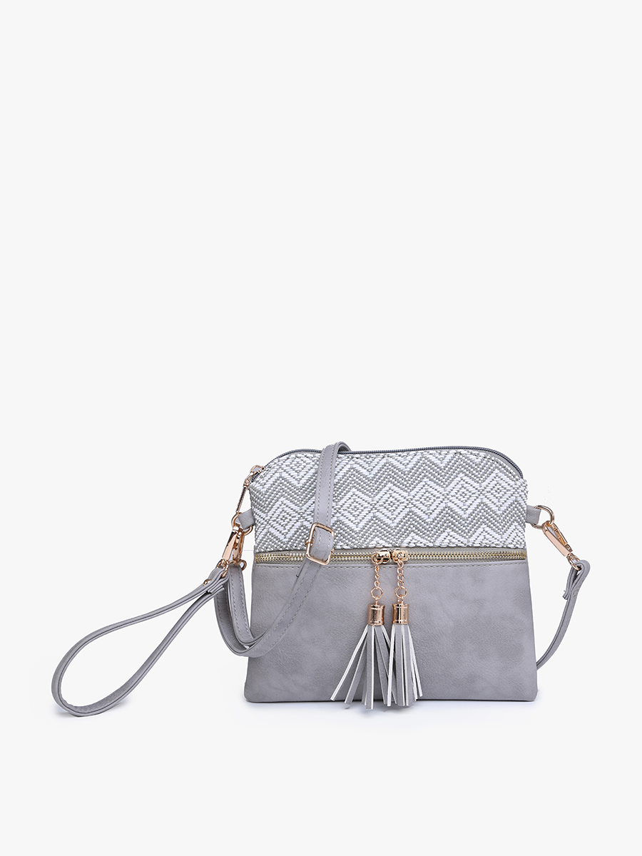 M1785 Tara Double Zip Crossbody/Wristlet: Penny