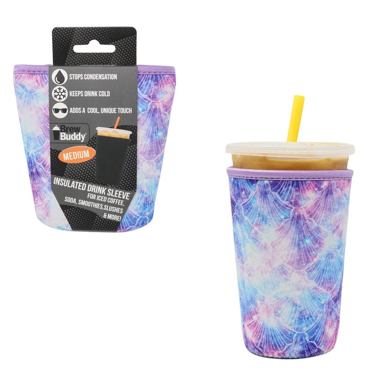 Brew Buddy Insulated Iced Coffee Sleeve - Mermaid: Large
