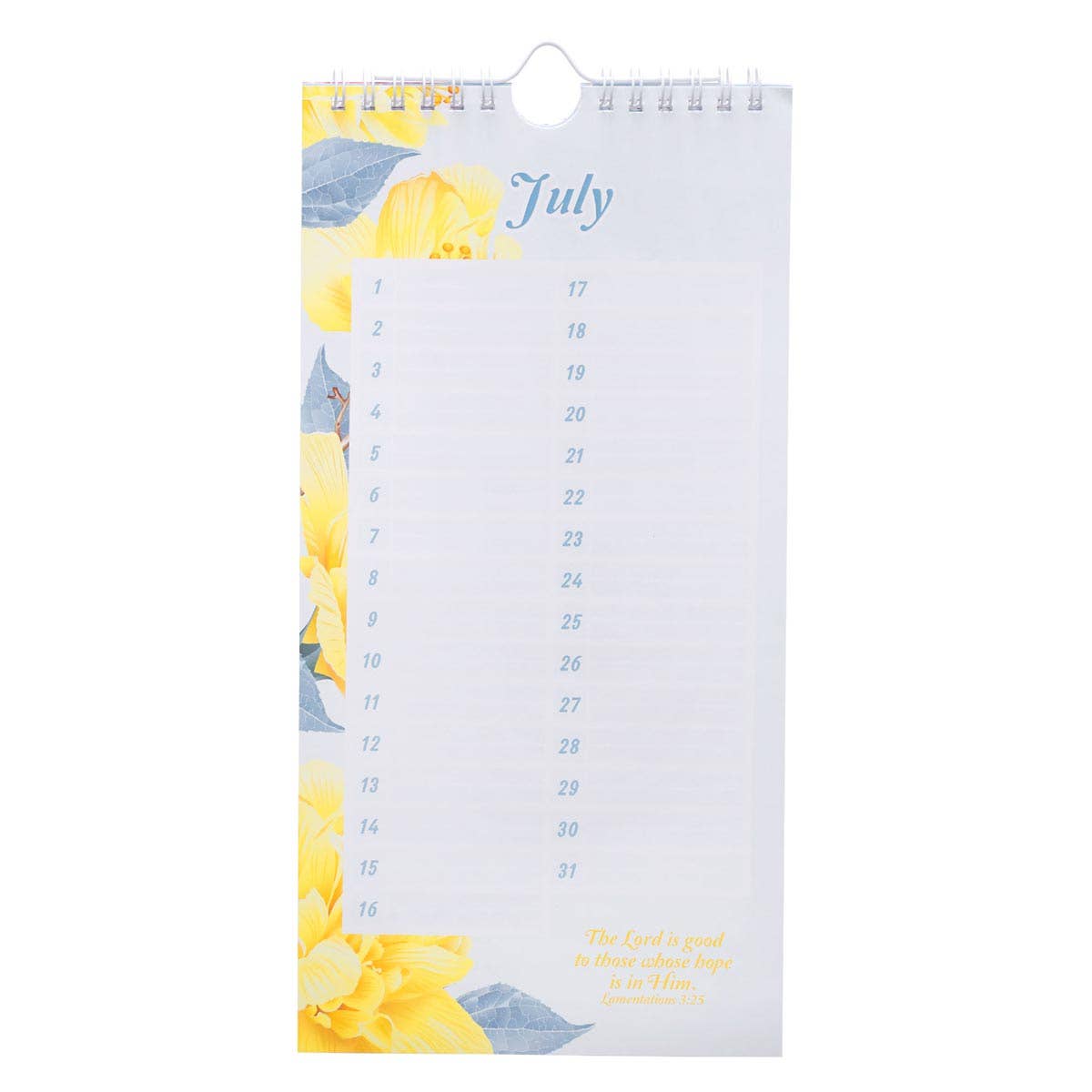 Special Days Calendar Blue Hydrangea Glory of the Lord