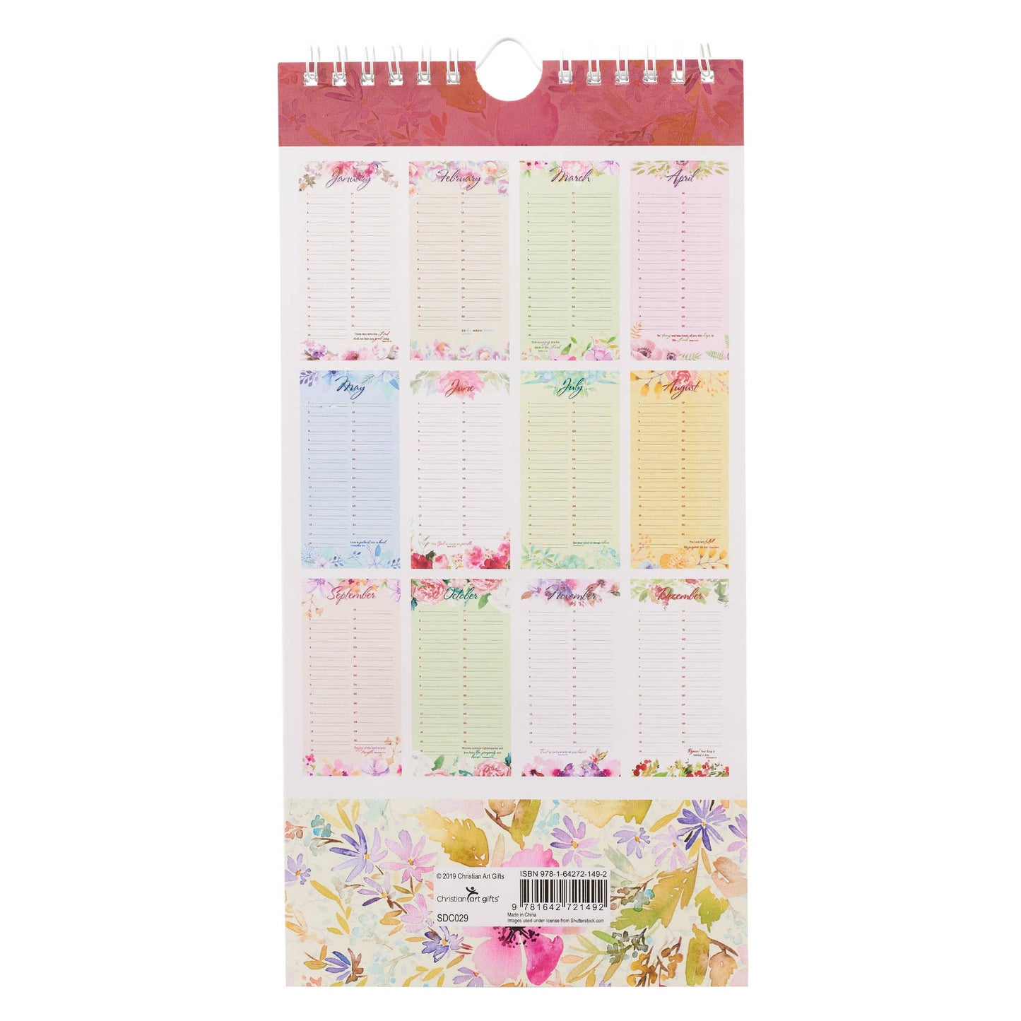 Special Days Calendar Floral Watercolor Everything Beautiful