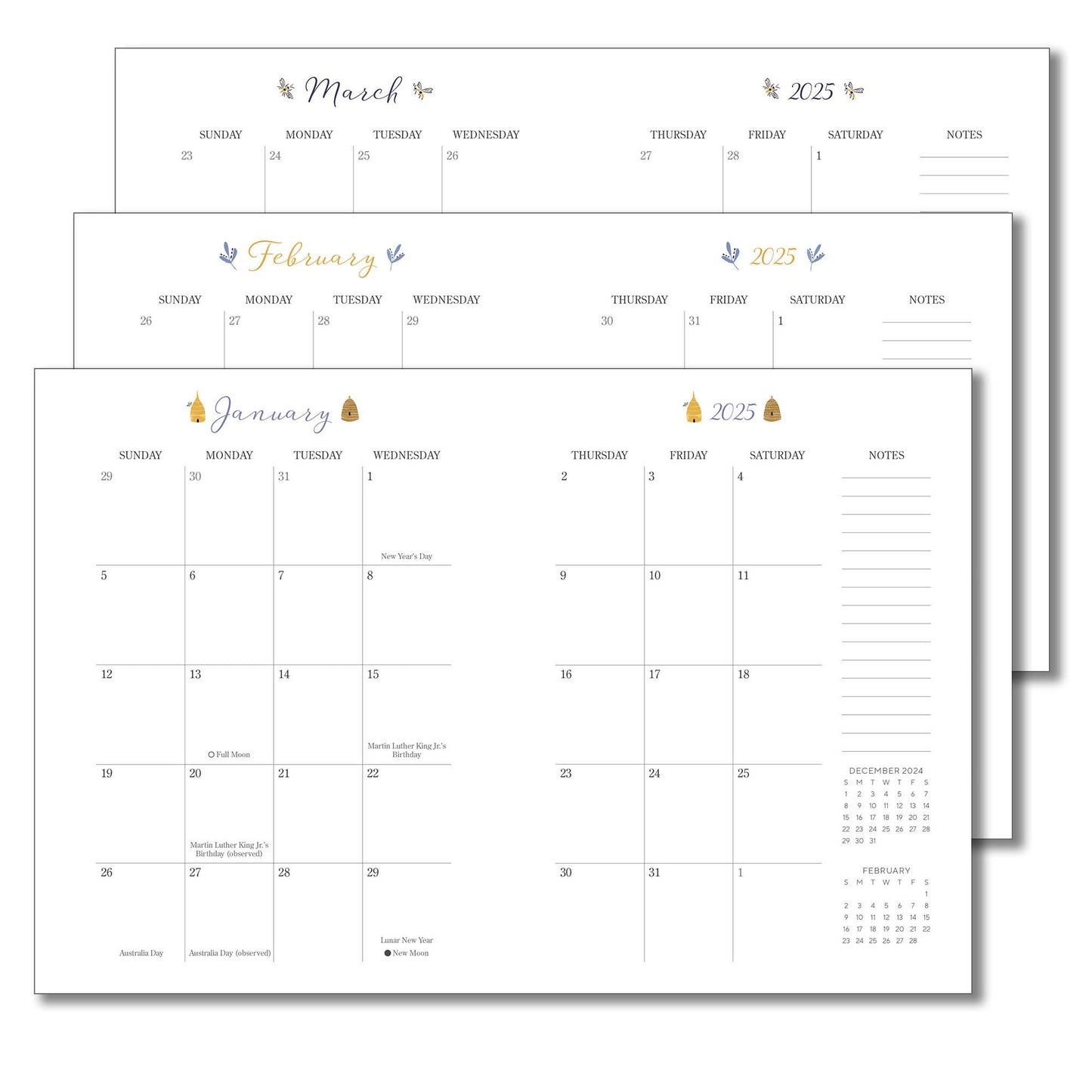 2025 Garden Bee High Note® Weekly Softcover Planner