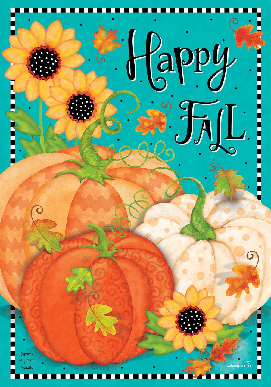 Whimsical Fall Primitive Garden Flag