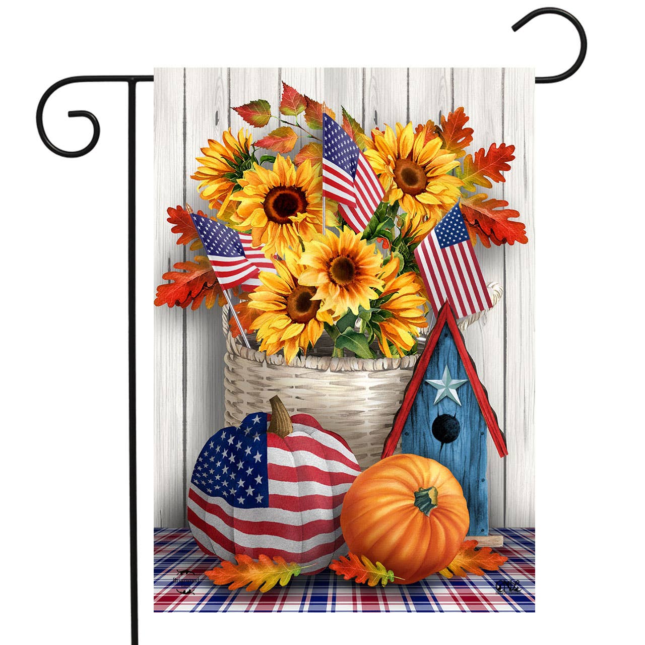 American Autumn Garden Flag 12" x 18" Briarwood Lane