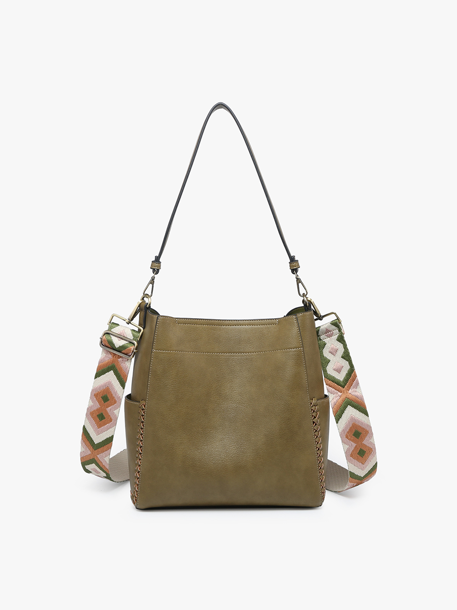 M2070 Penny 2-in-1 Bucket Bag w/ Guitar Strap: Melon
