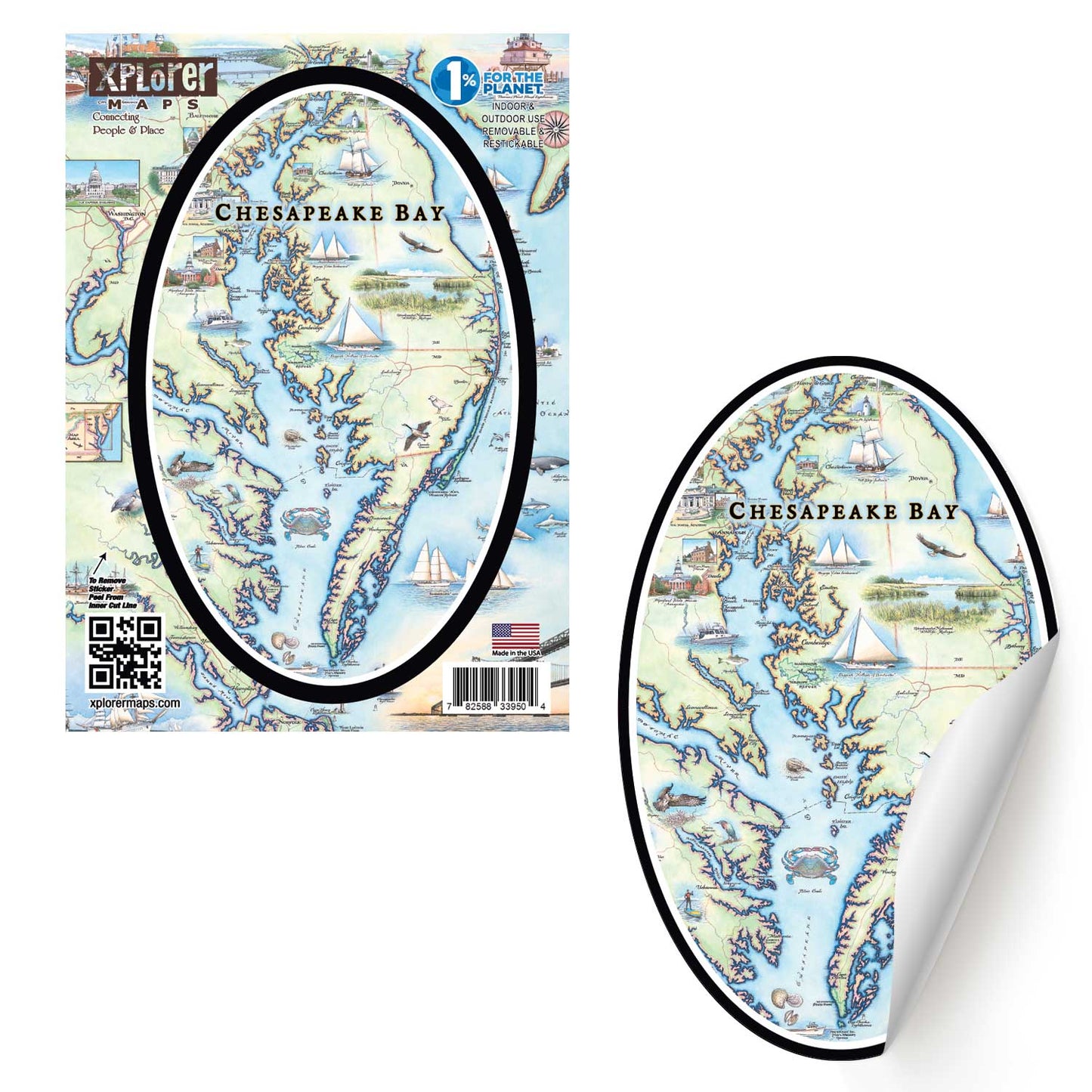 Chesapeake Bay Map Stickers