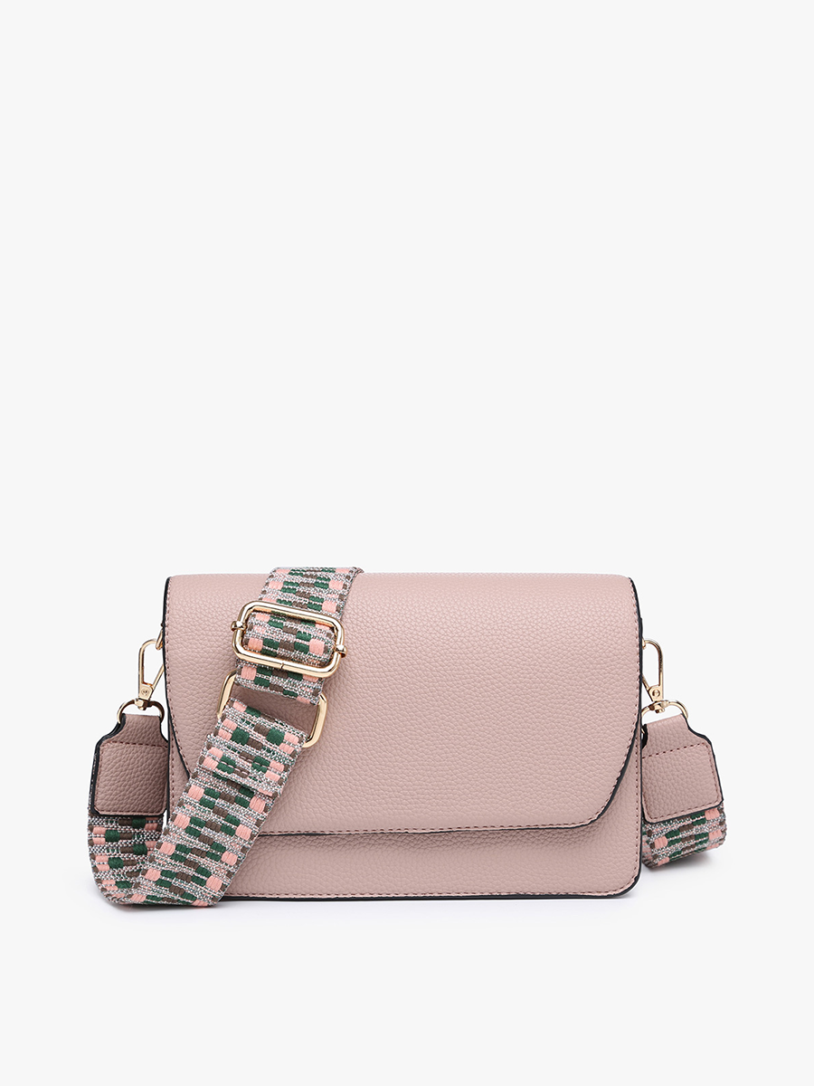 M2278 Noah Flapover Crossbody w/ Guitar Strap: Seafoam
