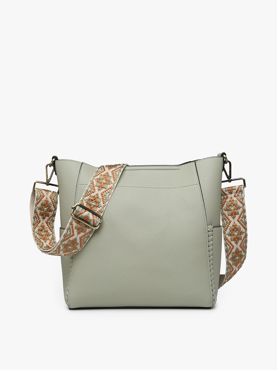 M2070 Penny 2-in-1 Bucket Bag w/ Guitar Strap: Melon