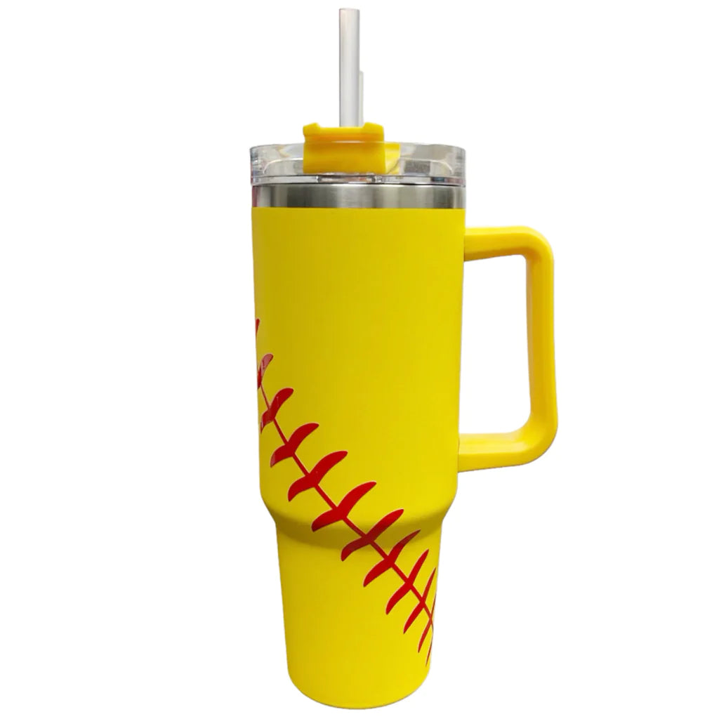 Softball 40 Oz. Tumbler With Pouch