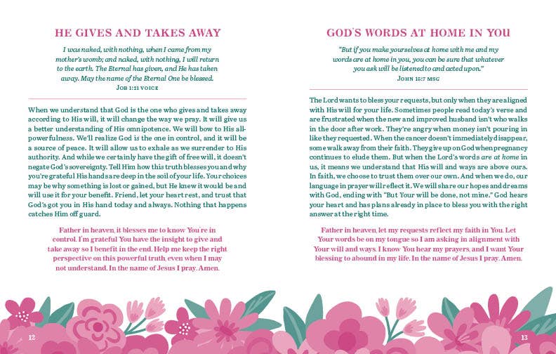 Pray and Never Give Up: Devotions and Prayers for Women