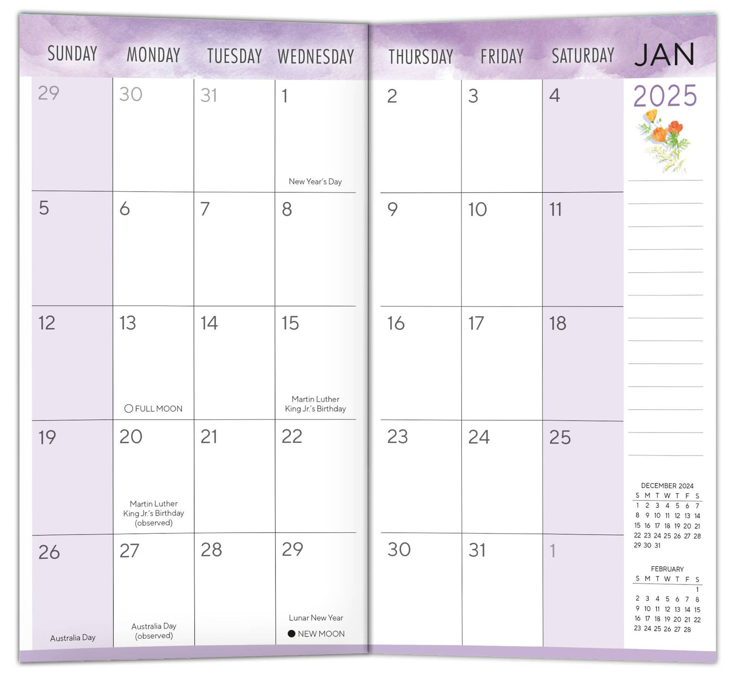 2025 Seize the Day Two-Year-Plus Pocket Planner: Lay-Flat Binding / Weekly / English