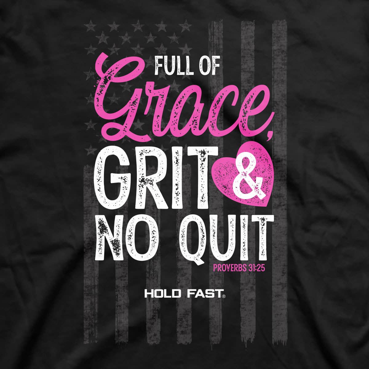 HOLD FAST Womens T-Shirt Grace & Grit: Black